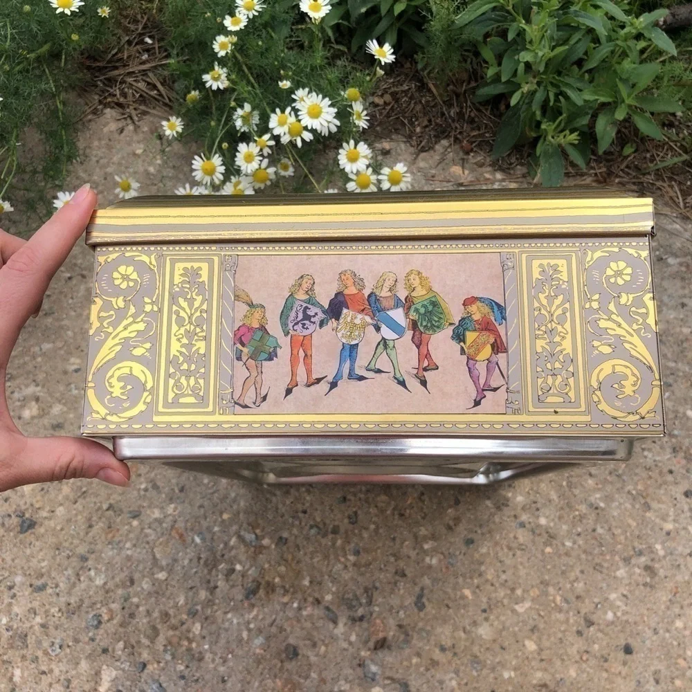 Vintage Lebkuchen Schmidt Biscuit Tin - German Treasure Chest